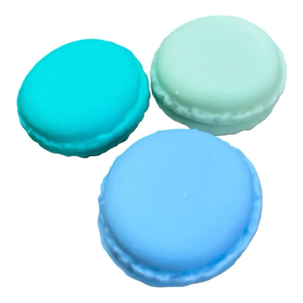 3pc Macaron Toy Props Storage Miniature Food Dollhouse Case Cute Pastel 1.5